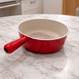 Red Enamel Saucepan